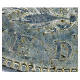 AU 1921-D Morgan Dollar VAM-1B1 "Capped R" Hot 50, Unaltered Surfaces w/Decent Luster