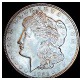 AU 1921-D Morgan Dollar VAM-1B1 "Capped R" Hot 50, Unaltered Surfaces w/Decent Luster