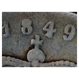 1849 Netherlands Silver 2 /12 Gulden, 1st Year, Possible RPD, VG+/F, .945 Fine, Unaltered