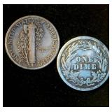 (2) Silver Dimes w/ Honest Patina