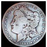 Slightly Better Date 1884-S Morgan Silver Dollar Slot Filler, Unaltered