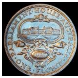 XF+/AU 1927 Australia Silver 1 Florin, Opening of Canberra KM# 31