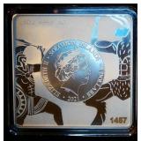Pamp Swiss Silver 2021 Minotaur 1.5oz 9999 Solomon Islands $4, #1,457 of 2,000