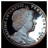 High Grade Proof CuNi 2008 British Antartic Territory 2 Pound Centenary, First Coin of the BAT, KM# 1