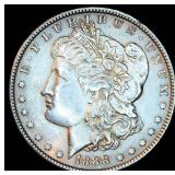 AU/AU+ 1888-P Morgan Silver Dollar, Unaltered w/Slightly Muted Luster