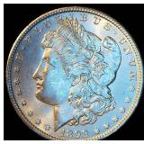 AU 1899-O Morgan Silver Dollar, possibly dipped but otherwise a nice coin w/limited wear