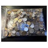 5.25 lbs (300 - 350 coins) Mixed International Coinage, Wide Variety of Denominations & Nationalities, Most 50+ Years Old
