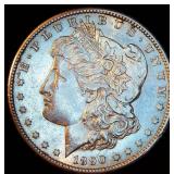 AU 1890-S Morgan Silver Dollar, Partial Luster