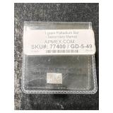 1 GRAM .999 FINE PALLADIUM BAR