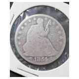 1854-O W/ARROWS US SEATED LIBERTY HALF DOLLAR
