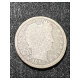 1892 US BARBER QUARTER