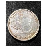 1 TROY OZ .999 FINE SILVER BUFFALO INDIAN ROUND