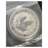 2025 AUSTRALIAN SWAN 1 TROY OZ .999 FINE SILVER