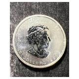 2012 CANADIAN MAPLE LEAF 1 TROY OZ .9999 FINE SILVER