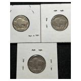 3 US BUFFALO NICKELS