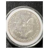 1987 AMERICAN SILVER EAGLE 1 TROY OZ .999 FINE SILVER IN AIRTITE