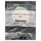 2015 AUSTRALIAN KOALA 1 TROY OZ .999 FINE SILVER