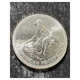 1985 ENGELHARD PROSPECTOR 1 TROY OZ .999 FINE SILVER