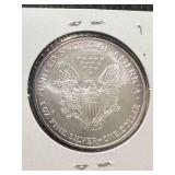 1998 AMERICAN SILVER EAGLE 1 TROY OZ .999 FINE SILVER