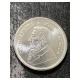 2021 S. AFRICAN KRUGERRAND 1 TROY OZ .999 FINE SILVER