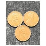 3 US WHEAT CENTS 1945P-D-S
