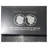 2023 US MORGAN AND PEACE DOLLAR REV. PROOF 2 COIN SET