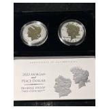2023 US MORGAN AND PEACE DOLLAR REV. PROOF 2 COIN SET