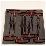 Snap-on 8-piece SAE T-shaped and L-shaped combination ball hex wrench set, cat# AWBSG800A