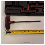 Snap-on 8-piece SAE T-shaped and L-shaped combination ball hex wrench set, cat# AWBSG800A