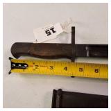 19 inch long antique bayonet  Most likely Japanese, WWII  wooden handle