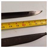 19 inch long antique bayonet  Most likely Japanese, WWII  wooden handle