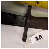 19 inch long antique bayonet  Most likely Japanese, WWII  wooden handle