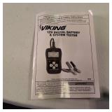 Viking 12V Digital Battery and System Tester  includes probes