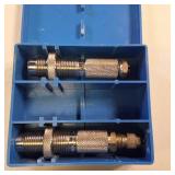 Pacific vintage, chrome-plated steel dies .300WBY in blue case (Pre Hornady)