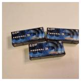 .45-70 cal  3 Boxes: Federal Power-Shok centerfire rifle ammunition.45-70 Gvmt