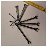 Snap-on open end wrenches