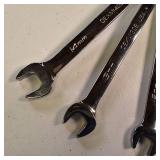 Snap-on open end wrenches