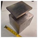 Vintage stainless steel Edlund Model SR-5 portion control kitchen scale with a 5-pound capacity.