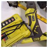 Large collection of Ryobi 18V ONE+ power tools, batteries, and chargers, combo kit