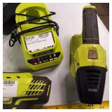 Large collection of Ryobi 18V ONE+ power tools, batteries, and chargers, combo kit