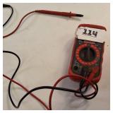 Craftsman model 34-82141 digital multimeter used for measuring electrical properties.