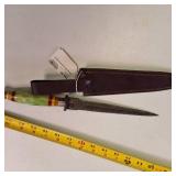 vintage damascus knife w sheath