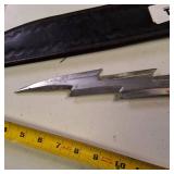 Nice dagger featuring a distinctive lightning bolt-shaped blade