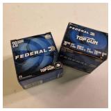 Lot of 2 boxes Ammo: Federal Top Gun 20 Gauge 2-3/4 inch target shotshells