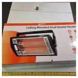 NIB Beyond Heat Ceiling Mounted Dual Quartz Heater.