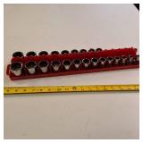 Snap On Complete Set of Sockets: largest is 1 1/4 inch to smallest 3/8 inch
