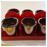 Snap On Complete Set of Sockets: largest is 1 1/4 inch to smallest 3/8 inch