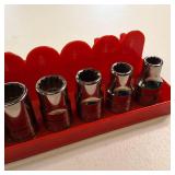 Snap On Complete Set of Sockets: largest is 1 1/4 inch to smallest 3/8 inch