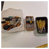 Large Lot of screwdrivers and nut drivers, including some Craftsman brand