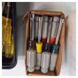 Large Lot of screwdrivers and nut drivers, including some Craftsman brand